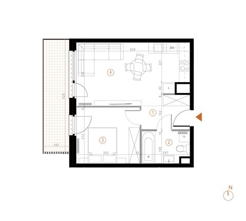 Plan 2 pok. 41m²