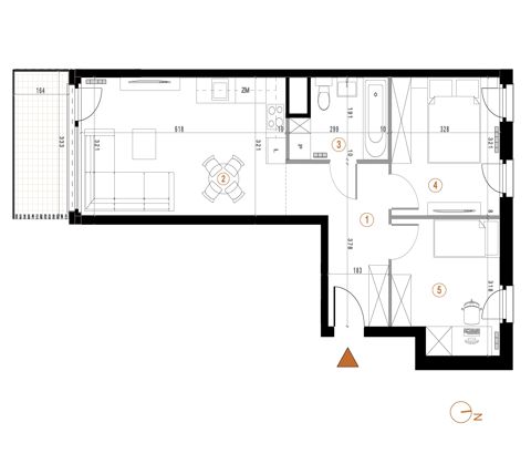 Plan 3 pok. 54m²