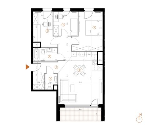 Plan 4 pok. 79m²