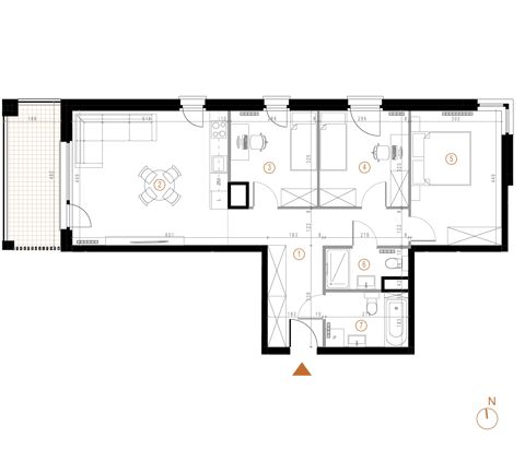 Plan 4 pok. 77m²