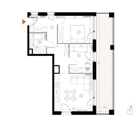 Plan 3 pok. 55m²