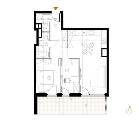 Plan 3 pok. 57m²