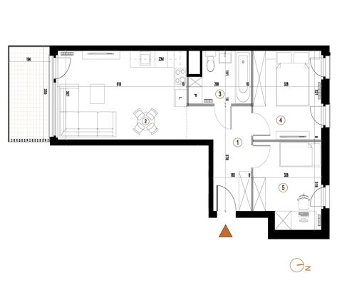 Plan 3 pok. 54m²