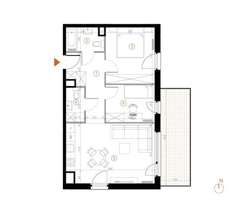 Plan 3 pok. 57m²