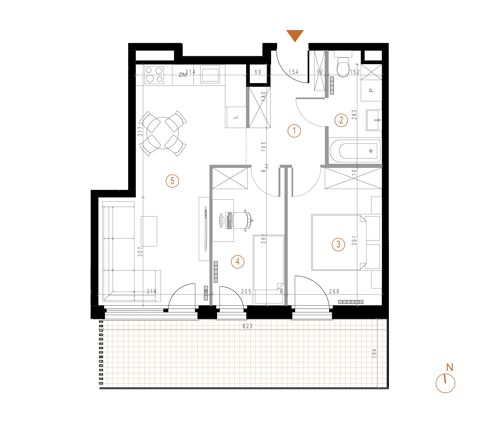 Plan 3 pok. 50m²