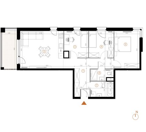 Plan 4 pok. 77m²
