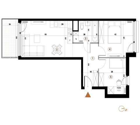 Plan 3 pok. 56m²