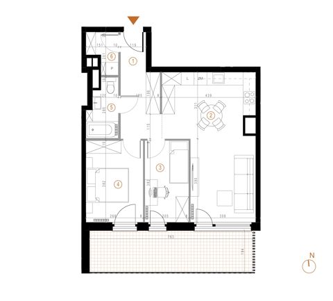 Plan 3 pok. 57m²