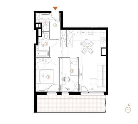 Plan 3 pok. 57m²