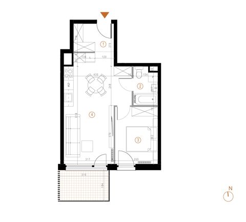 Plan 2 pok. 42m²