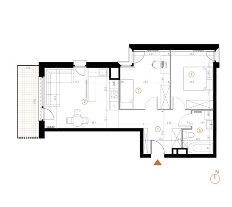 Plan 3 pok. 58m²