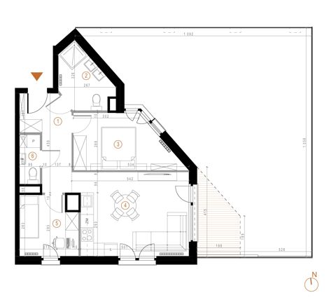Plan 3 pok. 54m²