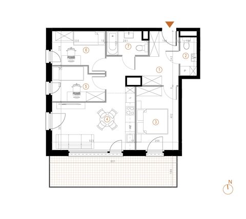 Plan 4 pok. 60m²