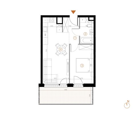 Plan 2 pok. 42m²