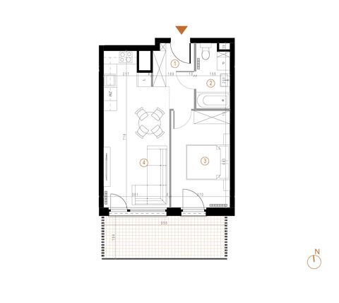 Plan 2 pok. 41m²