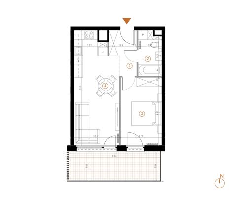 Plan 2 pok. 42m²