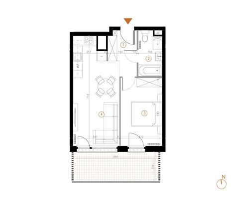 Plan 2 pok. 41m²