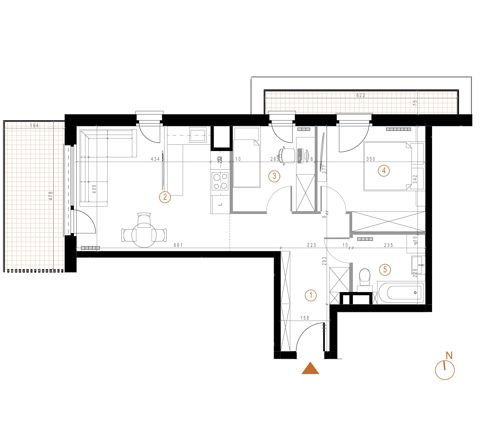 Plan 3 pok. 54m²