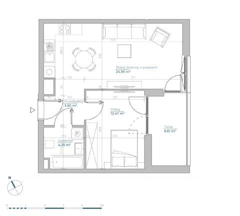 Plan 2 pok. 45m²