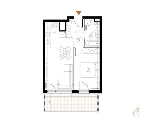 Plan 2 pok. 41m²