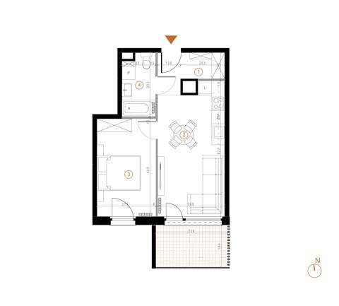 Plan 2 pok. 39m²