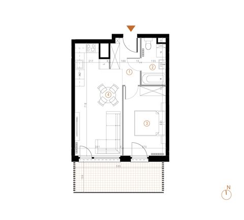 Plan 2 pok. 41m²