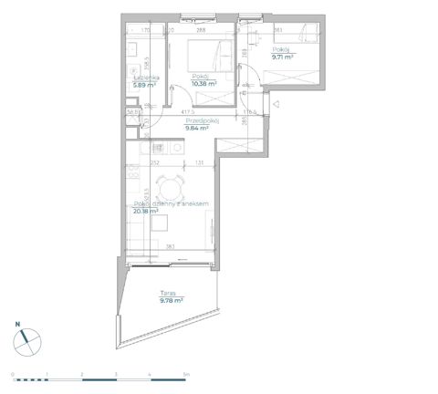 Plan 3 pok. 56m²