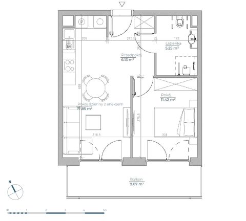 Plan 2 pok. 41m²