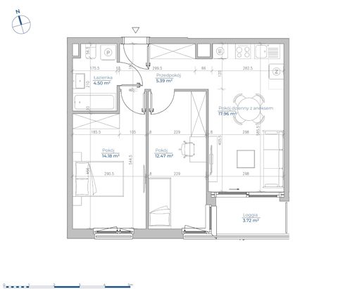 Plan 3 pok. 55m²