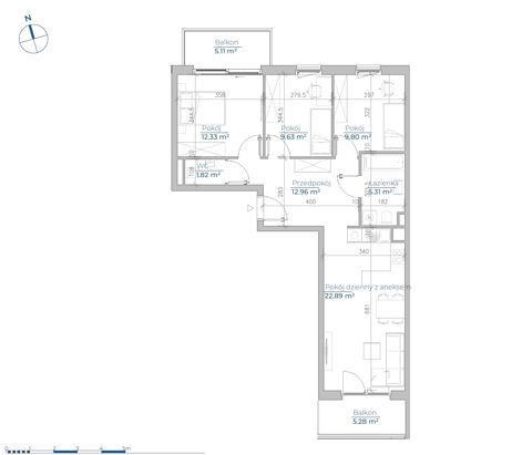 Plan 4 pok. 75m²