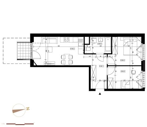 Plan 3 pok. 50m²