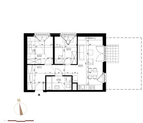 Plan 3 pok. 52m²