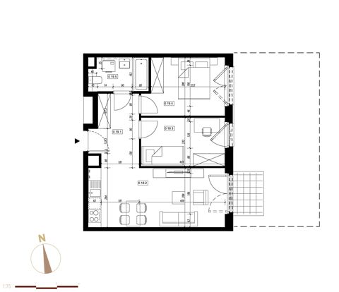 Plan 3 pok. 50m²