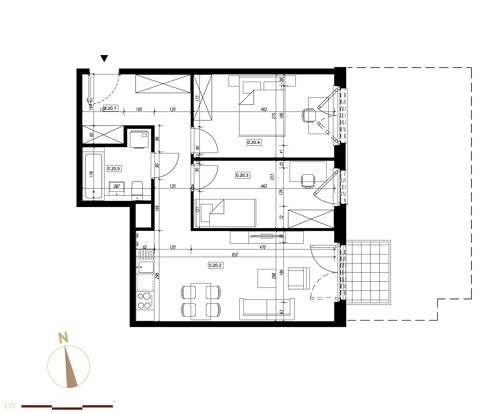 Plan 3 pok. 57m²