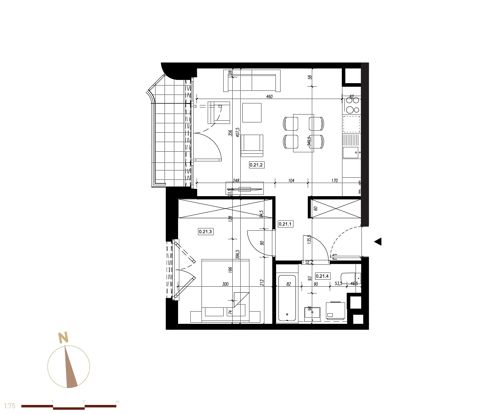 Plan 2 pok. 42m²