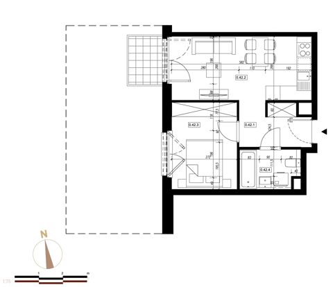 Plan 2 pok. 34m²