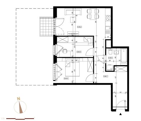 Plan 3 pok. 55m²