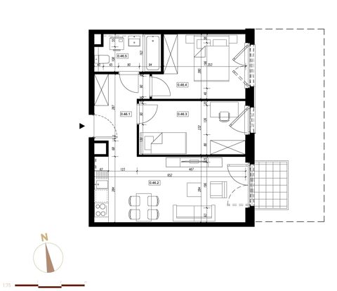 Plan 3 pok. 50m²