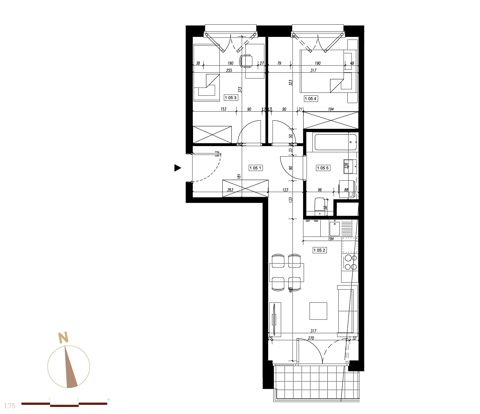 Plan 3 pok. 48m²