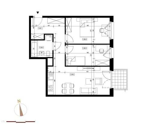 Plan 3 pok. 57m²