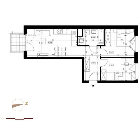 Plan 3 pok. 50m²