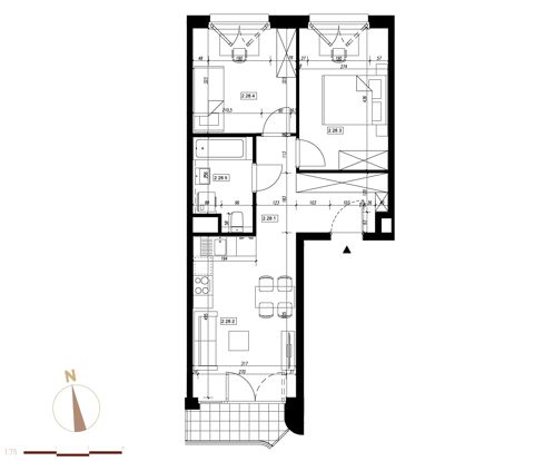 Plan 3 pok. 51m²