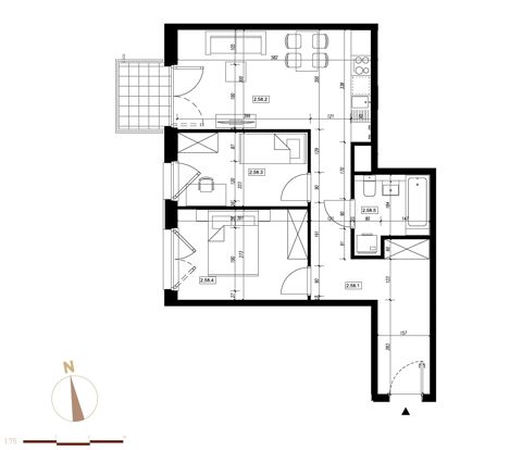 Plan 3 pok. 55m²