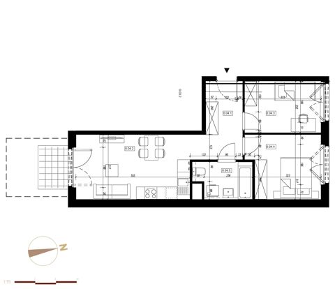 Plan 3 pok. 50m²