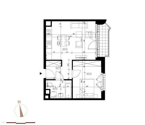 Plan 2 pok. 42m²