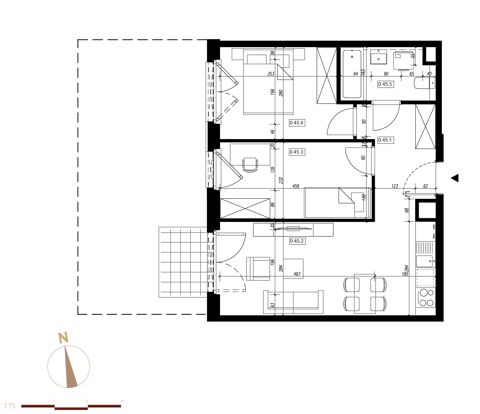 Plan 3 pok. 50m²