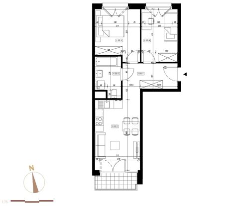 Plan 3 pok. 48m²