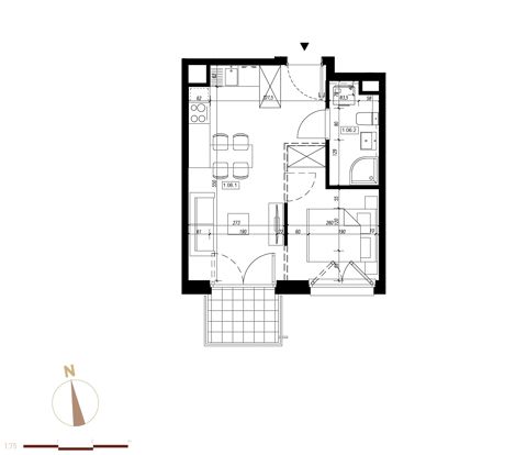Plan 1 pok. 31m²