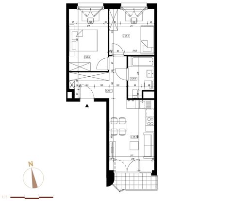 Plan 3 pok. 51m²