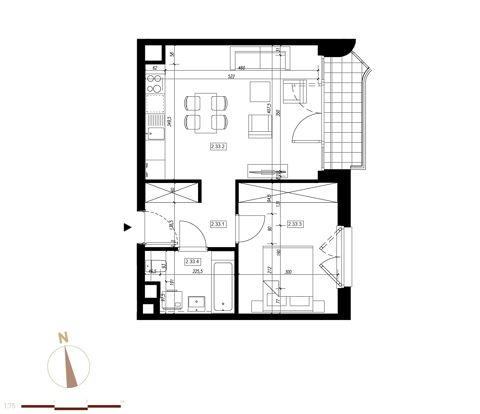 Plan 2 pok. 42m²